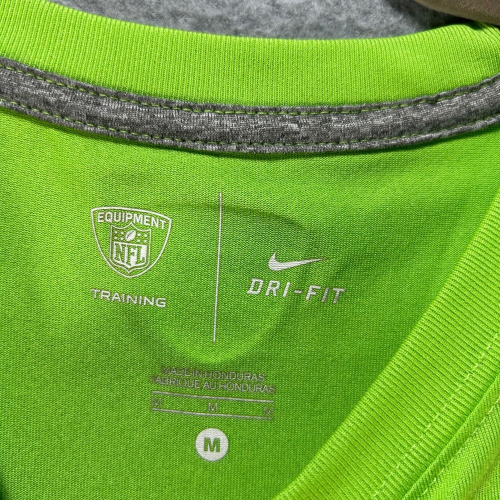 Nike T-Shirt NFL Training Seattle Seahawks Mens Medium Green Dri-FIT Sportswear - Picture 2 of 5